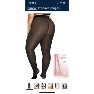 Medium Women's Size Fleece Lined Tights Thermal Opaque Warm Tights Vislii